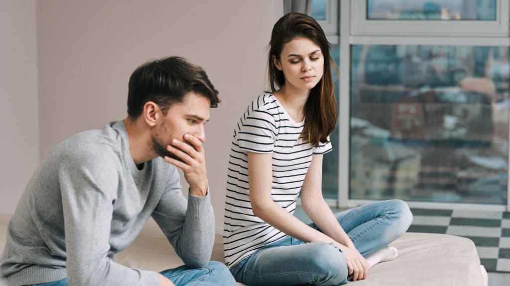 Unhappy Couple Discussing Narcissistic Marriage Problems